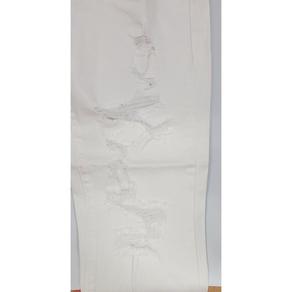 Judy Blue Women 13/31 Wht Mid-Rise Skinny Fit Wren Jeans Size Stretch Destroyed - Picture 10 of 11